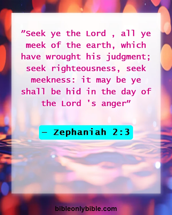 Bible Verses About Pride And Humility (Zephaniah 2:3)