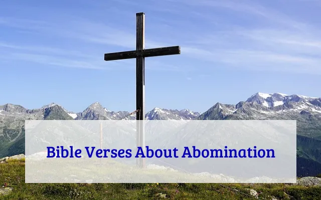 Bible Verses About Abomination