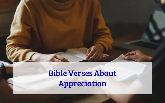 Bible Verses About Appreciation