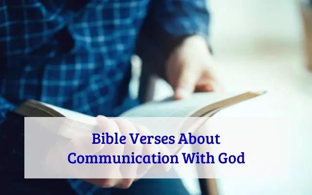 Bible Verses About Communication With God