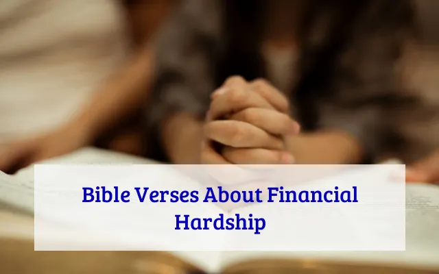 Bible Verses About Financial Hardship
