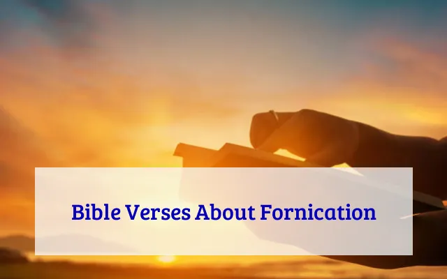 Bible Verses About Fornication