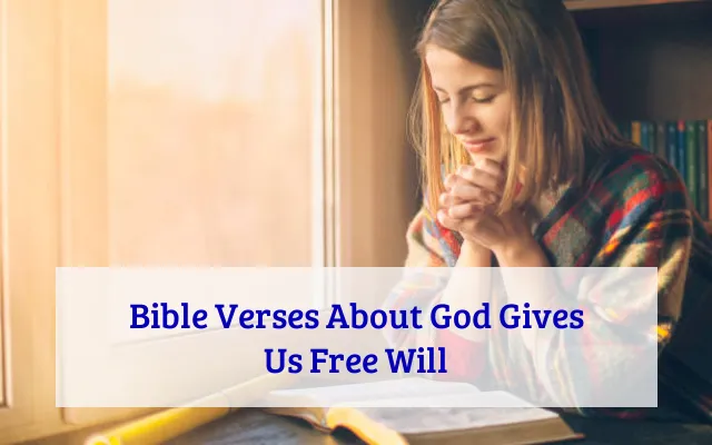 Bible Verses About God Gives Us Free Will
