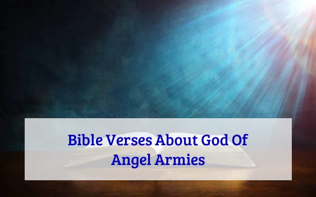 Bible Verses About God Of Angel Armies