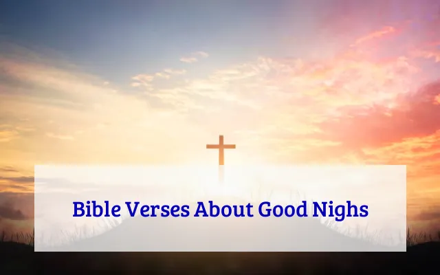 Bible Verses About Good Nighs