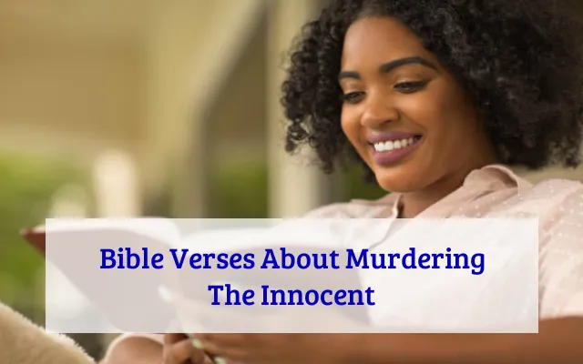 Bible Verses About Murdering The Innocent