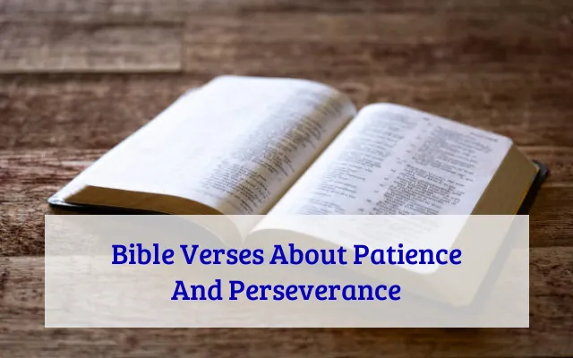 Bible Verses About Patience And Perseverance