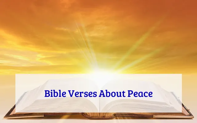 Bible Verses About Peace