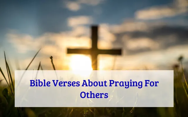 Bible Verses About Praying For Others