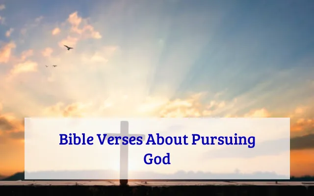 Bible Verses About Pursuing God