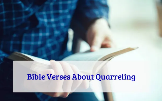 Bible Verses About Quarreling