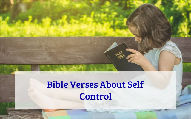 Bible Verses About Self Control