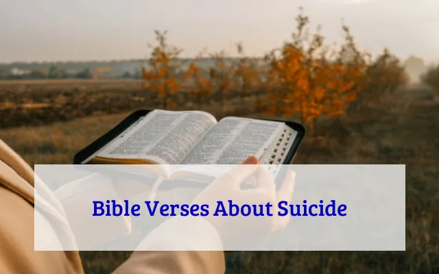 Bible Verses About Suicide