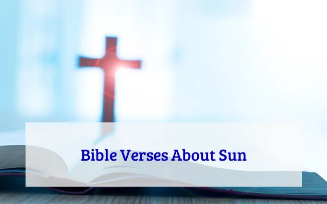 Bible Verses About Sun