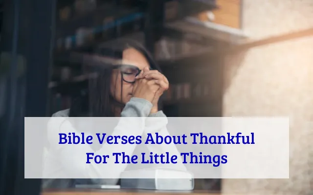 Bible Verses About Thankful For The Little Things