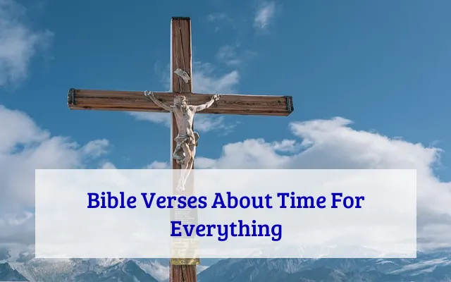 Bible Verses About Time For Everything