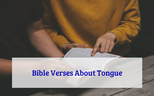 Bible Verses About Tongue