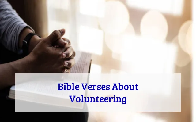 Bible Verses About Volunteering